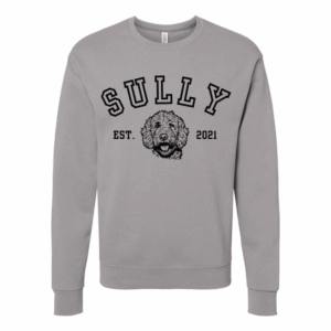 Custom Dog Black Logo Unisex Crewneck