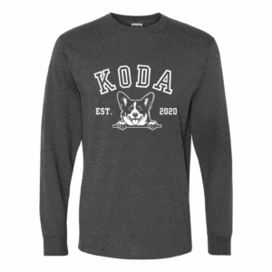 Custom Dog White Logo Unisex Long Sleeve Tee