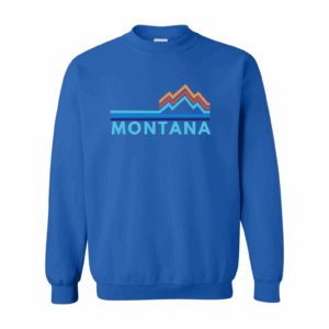 Retro Montana Mountains Unisex Crewneck