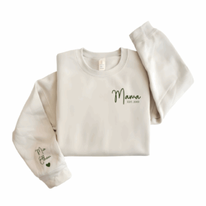 Custom Name Mama Green Script Apparel